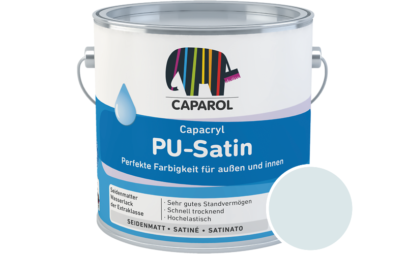 Caparol Capacryl PU-Satin 350ml Acryl-Lack / Getnt im Farbton Iris 18