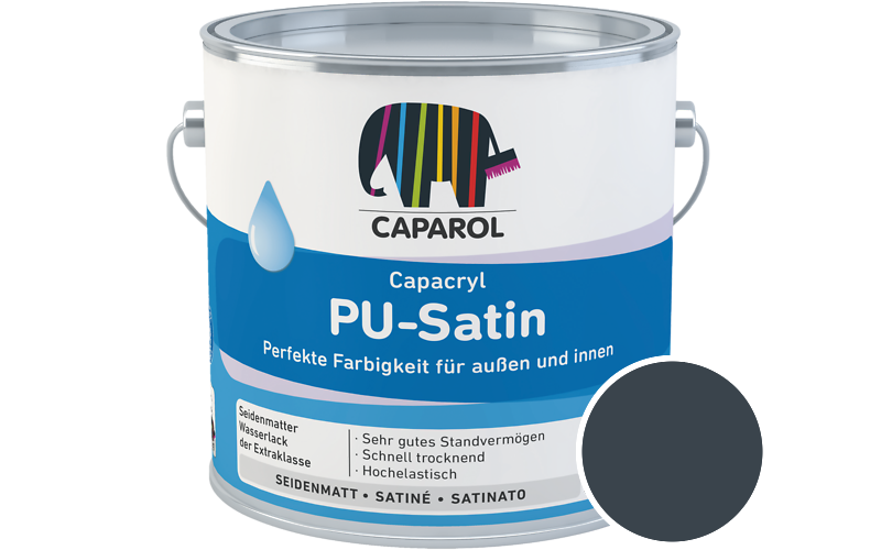 Caparol Capacryl PU-Satin 350ml Acryl-Lack / Getnt im Farbton Lago 5