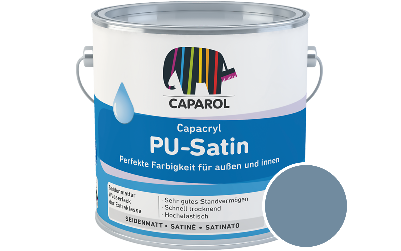 Caparol Capacryl PU-Satin 350ml Acryl-Lack / Getnt im Farbton Lago 75