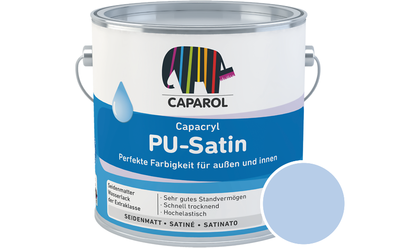 Caparol Capacryl PU-Satin 350ml Acryl-Lack / Getnt im Farbton Lapis 15
