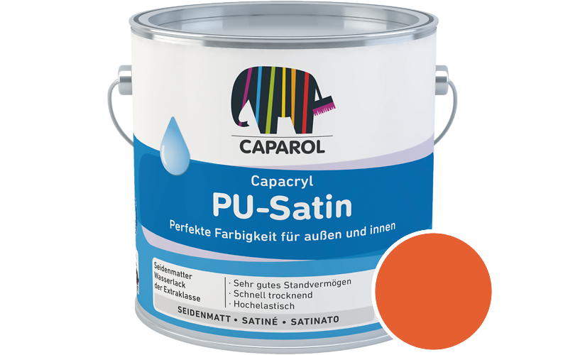Caparol Capacryl PU-Satin 350ml Acryl-Lack / Getnt im Farbton Laser 30