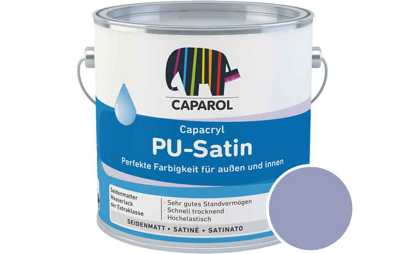 Caparol Capacryl PU-Satin 700ml Acryl-Lack / Get�nt im Farbton Lavendel 125
