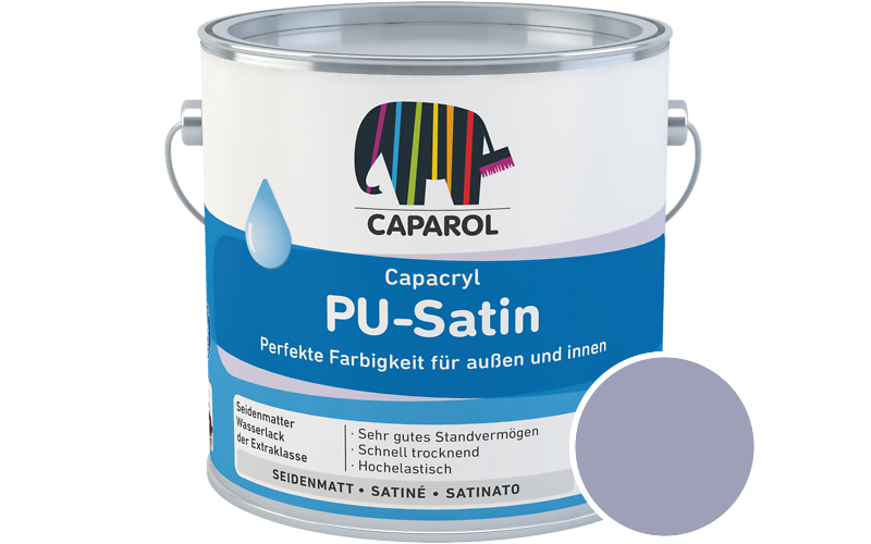 Caparol Capacryl PU-Satin 350ml Acryl-Lack / Getnt im Farbton Lavendel 85
