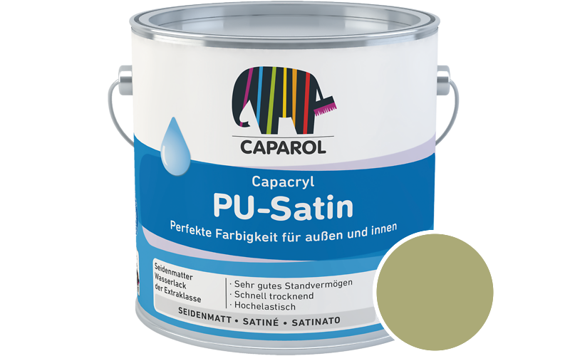Caparol Capacryl PU-Satin 700ml Acryl-Lack / Getnt im Farbton Mai 65