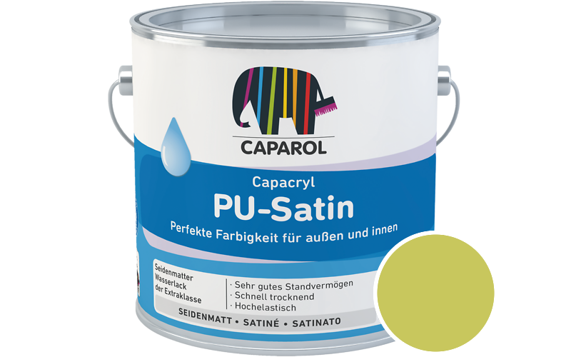 Caparol Capacryl PU-Satin 350ml Acryl-Lack / Getnt im Farbton Mai 80