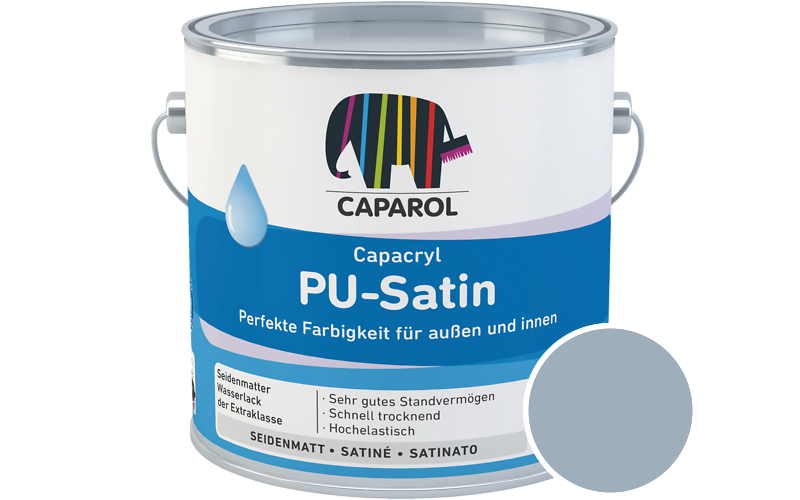 Caparol Capacryl PU-Satin 2,5L Acryl-Lack / Getnt im Farbton Marin 5