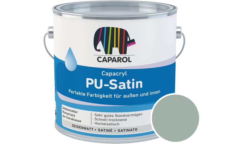Caparol Capacryl PU-Satin 350ml Acryl-Lack / Getnt im Farbton Mint 50