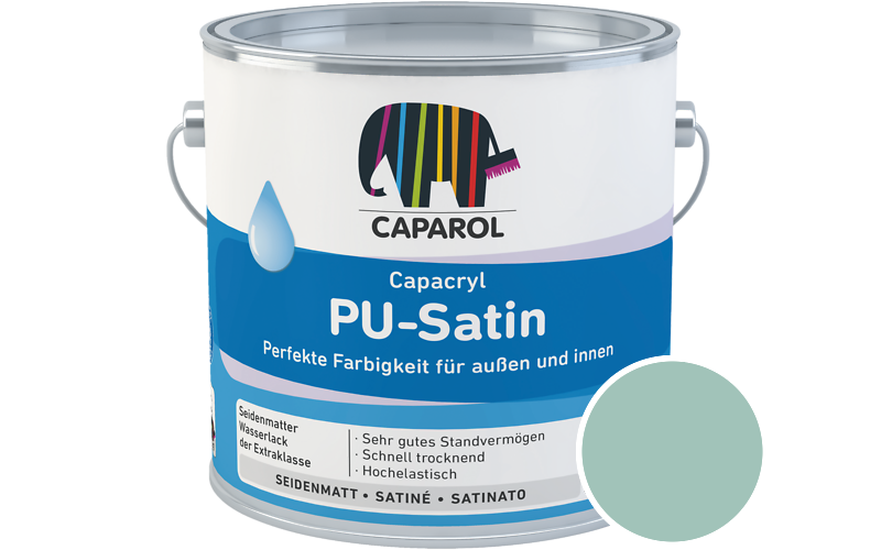 Caparol Capacryl PU-Satin 350ml Acryl-Lack / Getnt im Farbton Odenwald 14