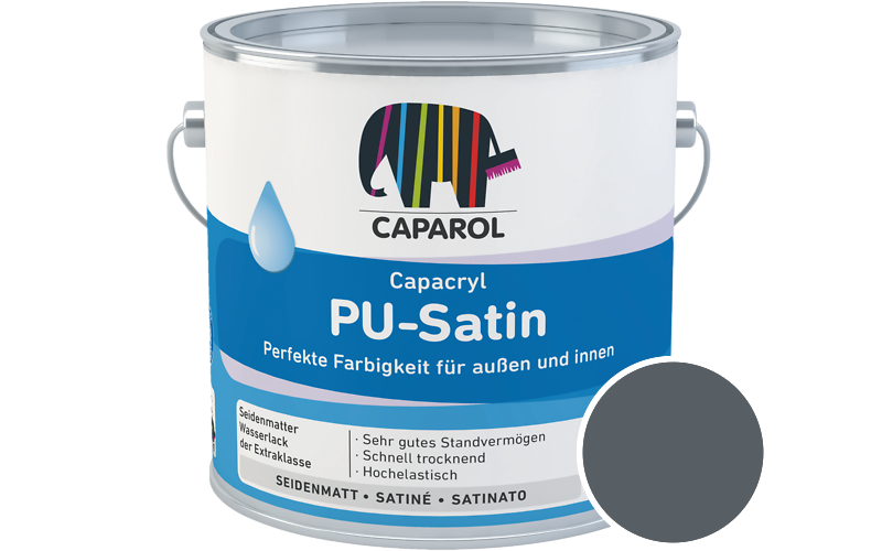 Caparol Capacryl PU-Satin 350ml Acryl-Lack / Getnt im Farbton Pacific 10