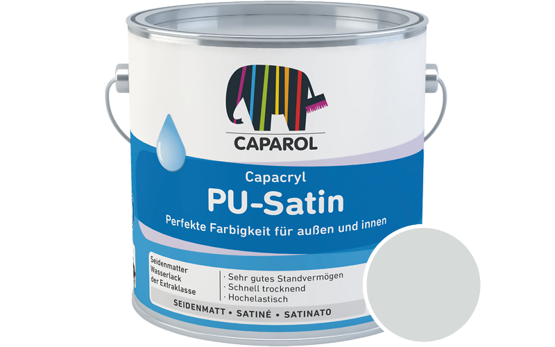 Caparol Capacryl PU-Satin 2,5L Acryl-Lack / Getnt im Farbton Pacific 30