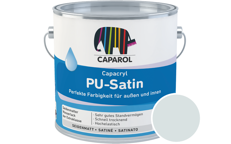 Caparol Capacryl PU-Satin 350ml Acryl-Lack / Getnt im Farbton Pacific 85