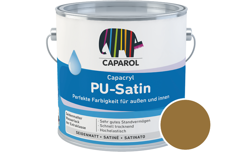 Caparol Capacryl PU-Satin 2,5L Acryl-Lack / Getnt im Farbton Palazzo 280