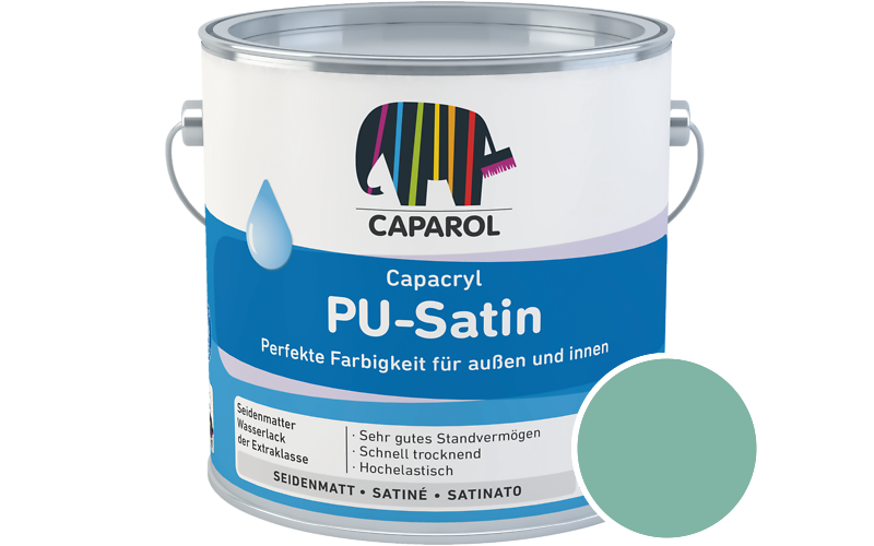 Caparol Capacryl PU-Satin 700ml Acryl-Lack / Getnt im Farbton Patina 120