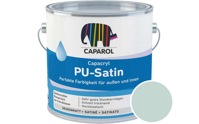Caparol Capacryl PU-Satin 700ml Acryl-Lack / Getnt im Farbton Patina 60