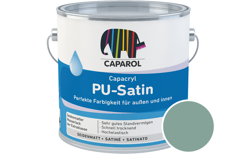 Caparol Capacryl PU-Satin 700ml Acryl-Lack / Getnt im Farbton Patina 75