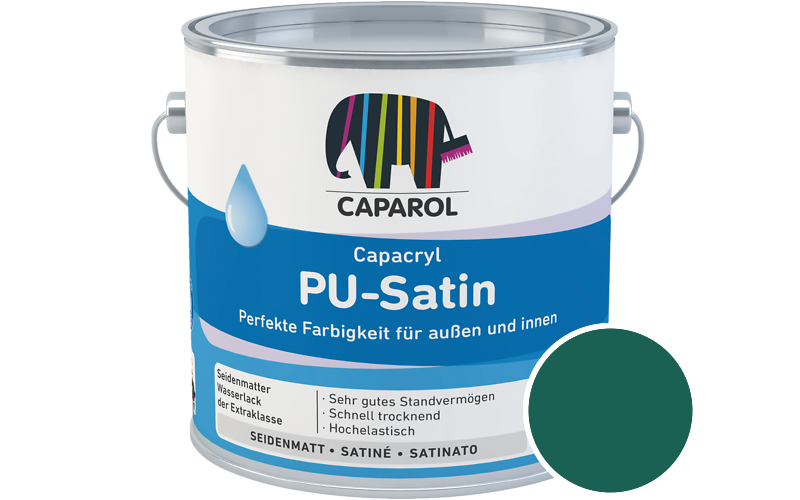 Caparol Capacryl PU-Satin 2,5L Acryl-Lack / Getnt im Farbton Peru 10