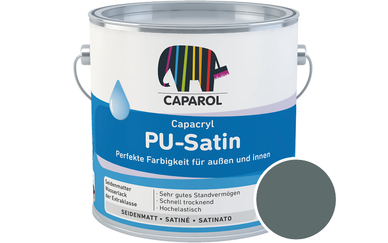 Caparol Capacryl PU-Satin 350ml Acryl-Lack / Getnt im Farbton Tibet 0