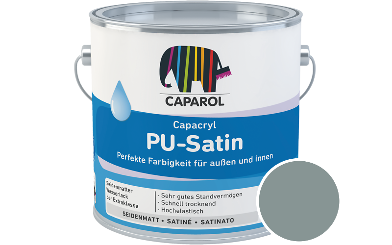 Caparol Capacryl PU-Satin 700ml Acryl-Lack / Getnt im Farbton Tibet 12