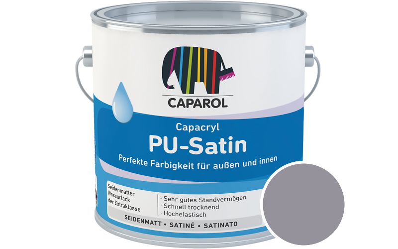 Caparol Capacryl PU-Satin 700ml Acryl-Lack / Getnt im Farbton Velvet 20