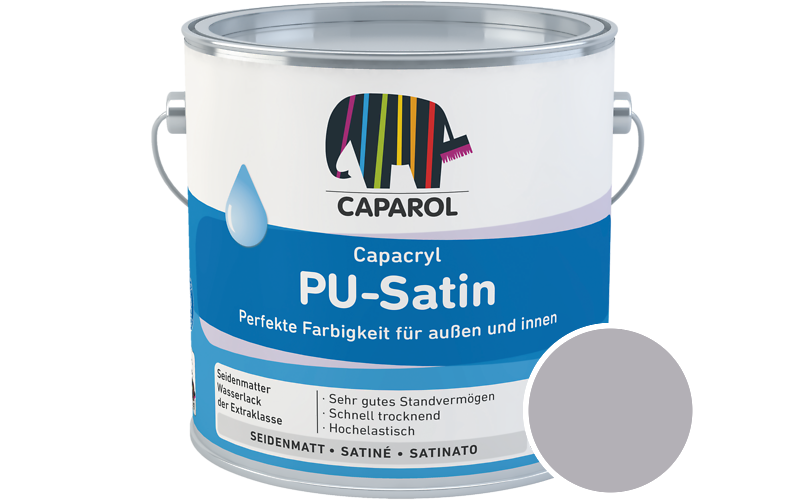 Caparol Capacryl PU-Satin 700ml Acryl-Lack / Getnt im Farbton Velvet 25