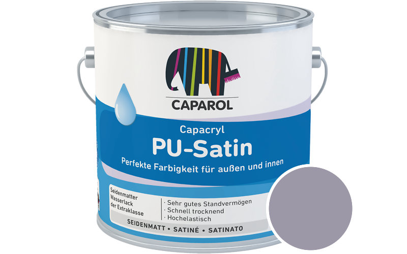 Caparol Capacryl PU-Satin 700ml Acryl-Lack / Getnt im Farbton Velvet 50