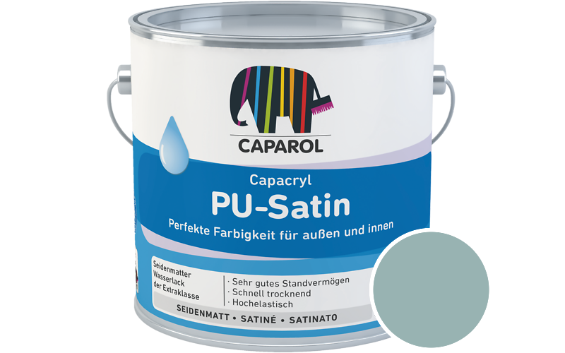 Caparol Capacryl PU-Satin 2,5L Acryl-Lack / Getnt im Farbton Verona 110