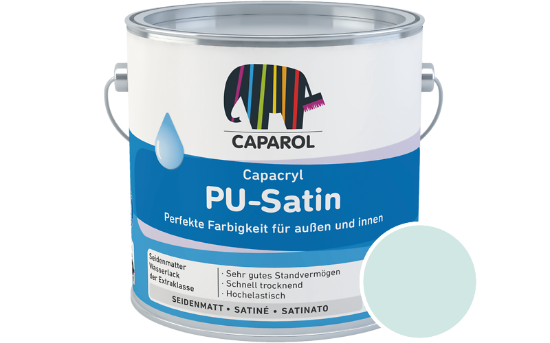 Caparol Capacryl PU-Satin 2,5L Acryl-Lack / Get�nt im Farbton Verona 120