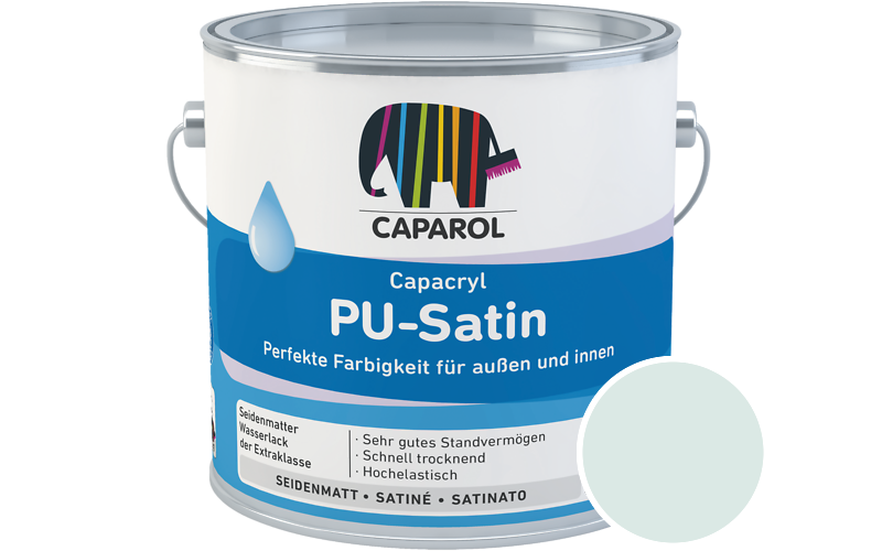 Caparol Capacryl PU-Satin 2,5L Acryl-Lack / Getnt im Farbton Verona 90