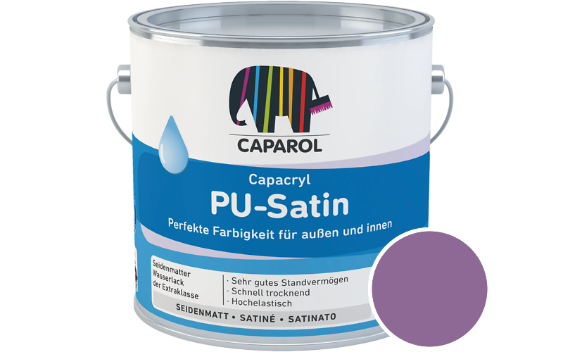 Caparol Capacryl PU-Satin 700ml Acryl-Lack / Getnt im Farbton Viola 105