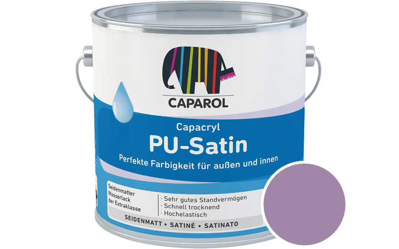 Caparol Capacryl PU-Satin 700ml Acryl-Lack / Getnt im Farbton Viola 115