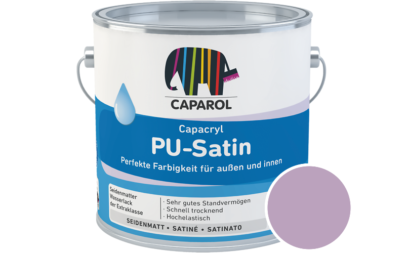 Caparol Capacryl PU-Satin 700ml Acryl-Lack / Getnt im Farbton Viola 120