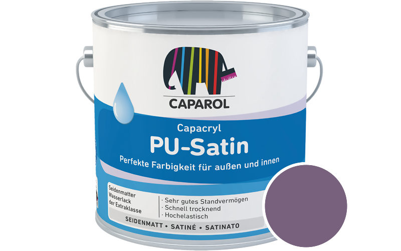 Caparol Capacryl PU-Satin 700ml Acryl-Lack / Getnt im Farbton Viola 70
