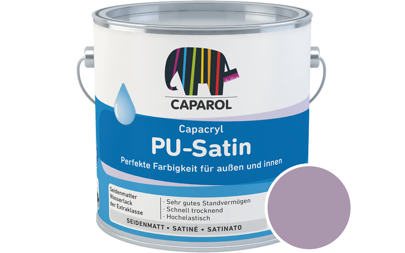 Caparol Capacryl PU-Satin 700ml Acryl-Lack / Getnt im Farbton Viola 80