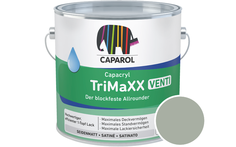 Caparol Capacryl TriMaXX Venti 2,5L Acryl-Lack / Getnt im Farbton Agave 40