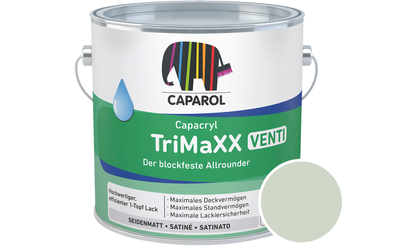 Caparol Capacryl TriMaXX Venti 750ml Acryl-Lack / Getnt im Farbton Agave 85