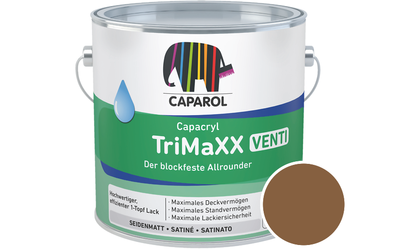 Caparol Capacryl TriMaXX Venti 2,5L Acryl-Lack / Getnt im Farbton Amber 35
