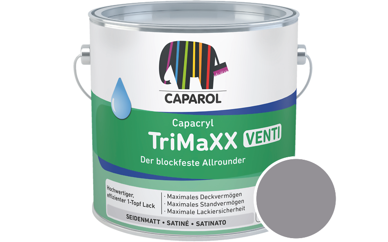 Caparol Capacryl TriMaXX Venti 2,5L Acryl-Lack / Getnt im Farbton Amethyst 15