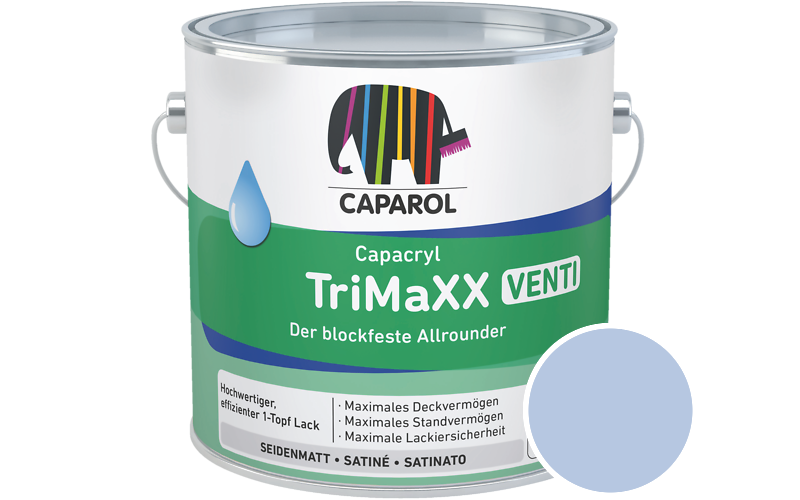 Caparol Capacryl TriMaXX Venti 750ml Acryl-Lack / Getnt im Farbton Aquarell 110