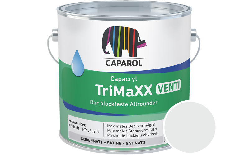 Caparol Capacryl TriMaXX Venti 750ml Acryl-Lack / Getnt im Farbton Aquarell 120