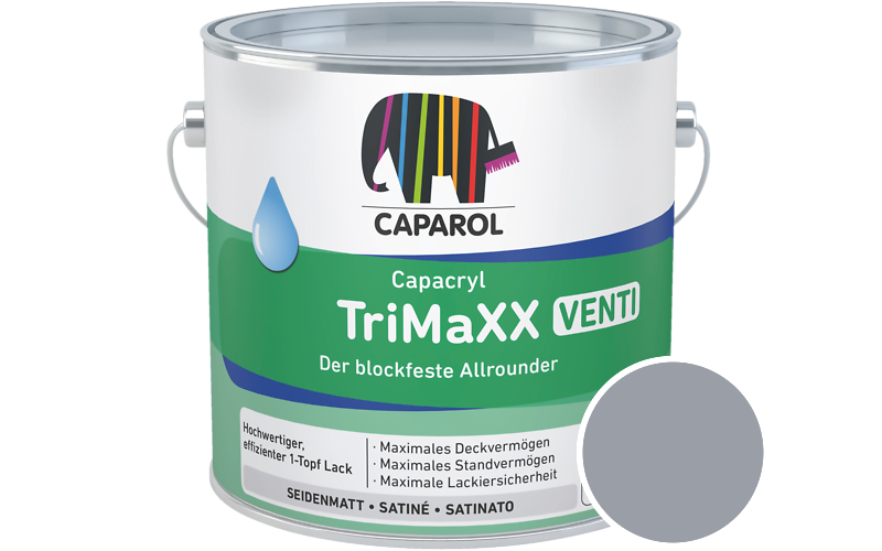 Caparol Capacryl TriMaXX Venti 750ml Acryl-Lack / Getnt im Farbton Aquarell 5