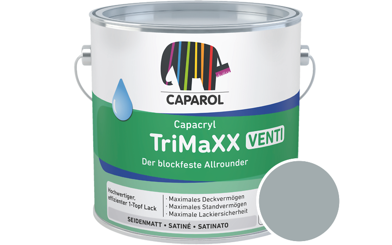 Caparol Capacryl TriMaXX Venti 2,5L Acryl-Lack / Getnt im Farbton Arctis 50