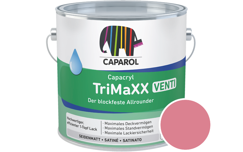 Caparol Capacryl TriMaXX Venti 2,5L Acryl-Lack / Getnt im Farbton Baccara 20