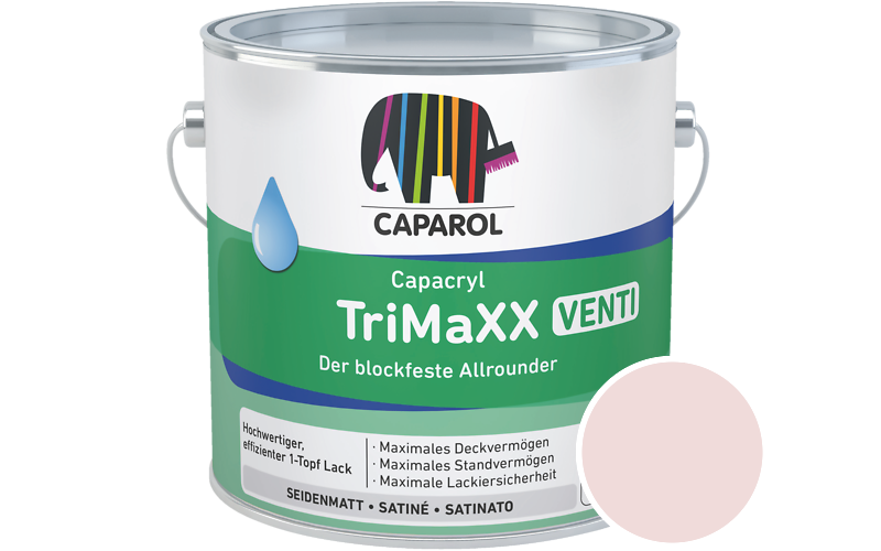 Caparol Capacryl TriMaXX Venti 2,5L Acryl-Lack / Getnt im Farbton Barolo 150