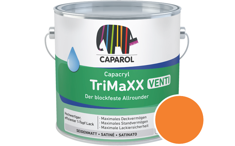 Caparol Capacryl TriMaXX Venti 2,5L Acryl-Lack / Get�nt im Farbton Ceramic 95