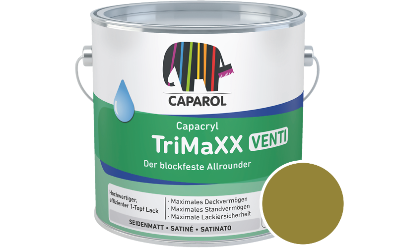 Caparol Capacryl TriMaXX Venti 2,5L Acryl-Lack / Getnt im Farbton Citrus 35