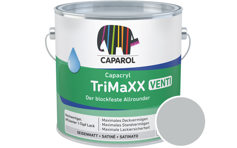 Caparol Capacryl TriMaXX Venti 2,5L Acryl-Lack / Getnt im Farbton Coelin 10