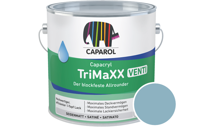 Caparol Capacryl TriMaXX Venti 2,5L Acryl-Lack / Getnt im Farbton Coelin 70