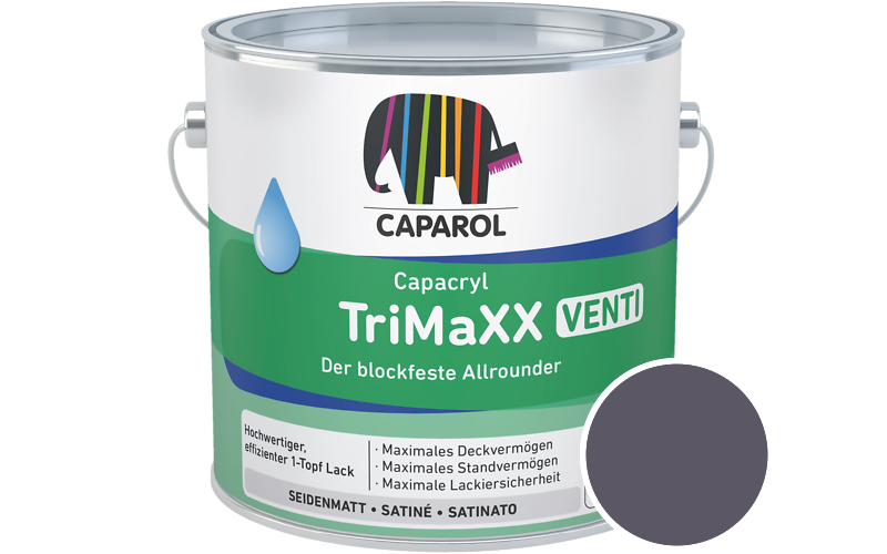 Caparol Capacryl TriMaXX Venti 2,5L Acryl-Lack / Getnt im Farbton Diva 20
