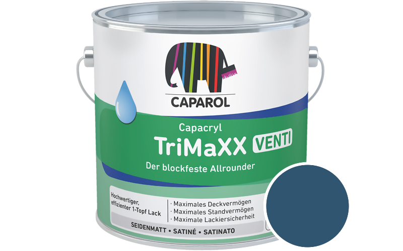 Caparol Capacryl TriMaXX Venti 750ml Acryl-Lack / Getnt im Farbton Donau 0