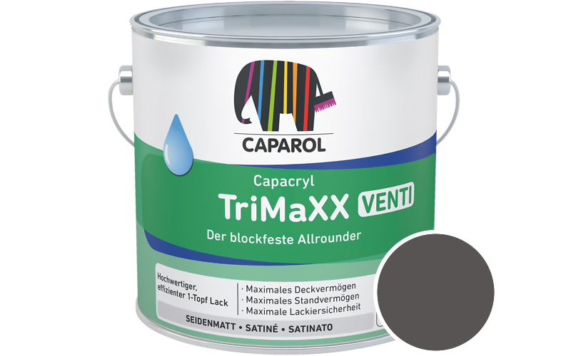 Caparol Capacryl TriMaXX Venti 750ml Acryl-Lack / Getnt im Farbton Ferro 10